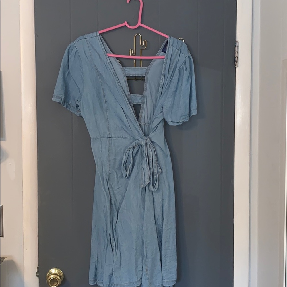 Denim Wrap Dress